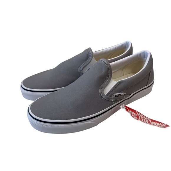 Vans Mens Unisex Classic Slip-On Sneakers Gray Size 8 Women SZ 9.5 - Picture 14 of 16
